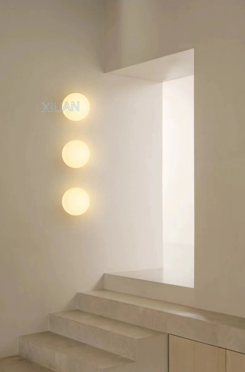 Concealed Base Glass Wall Lamps In Frosted or Gloss