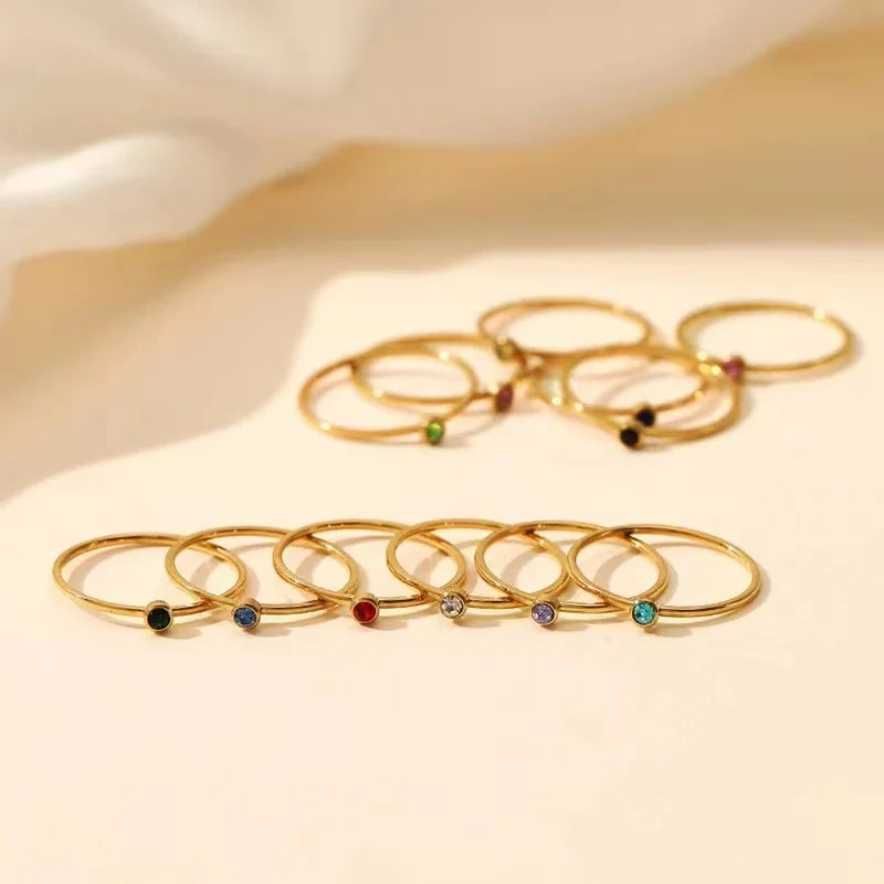 Dainty Treasure Birthstone Ring