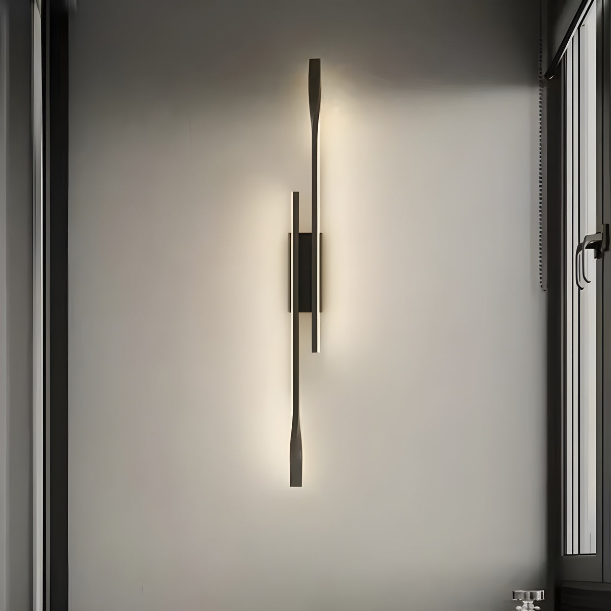 Black Nordic Long Strip Wall Lamp Light Fixture