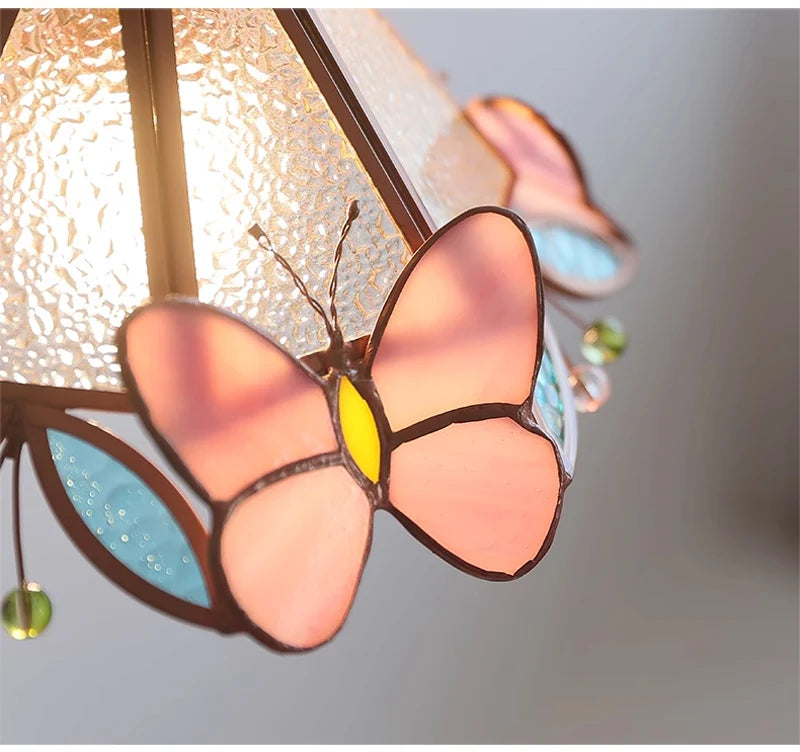 Retro Copper Tiffany Wall Lamp Light Fixture
