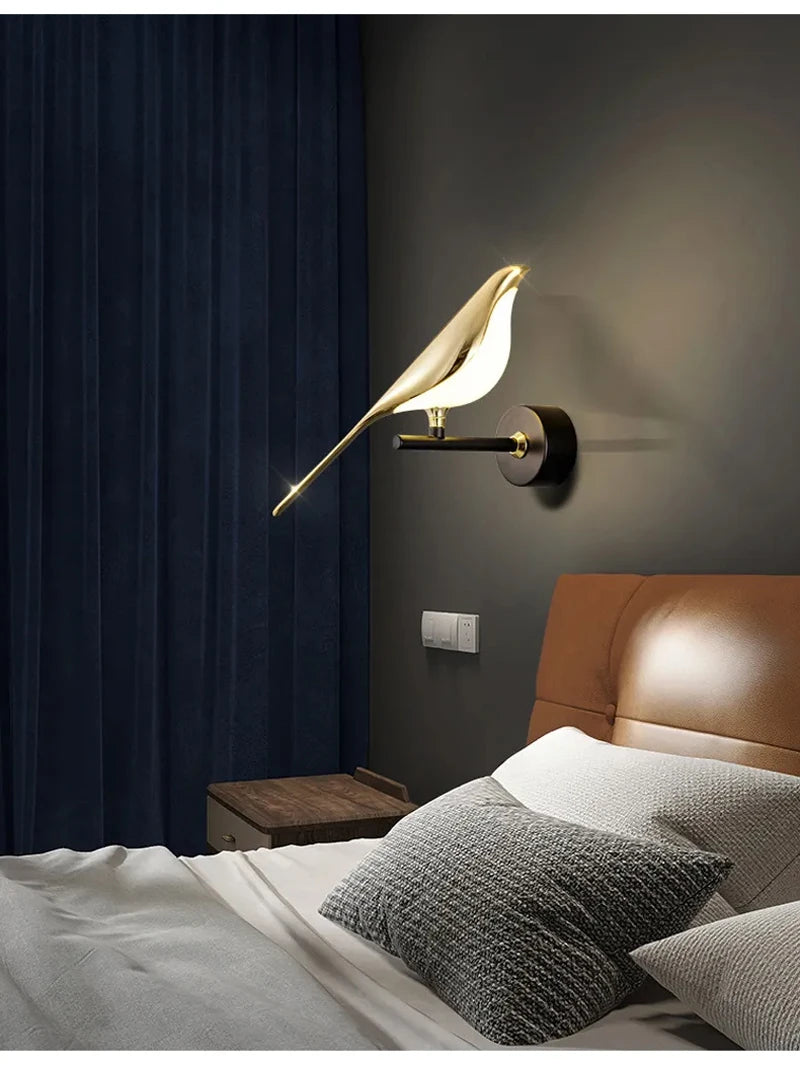 Golden Magpie Wall Sconce Light Fixture