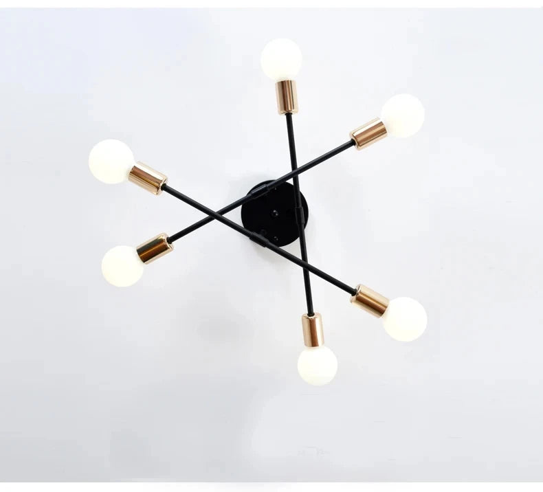 Iron Mid Century Modern Flush Mount Ceiling Light