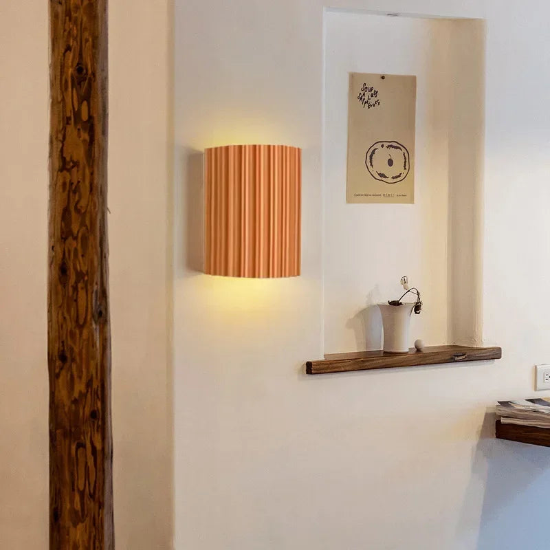 Nordic Corrugated Resin Wall Lamp