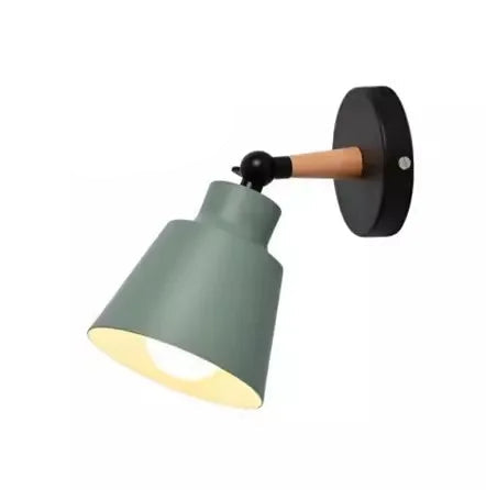 Colorful Nordic Solid Wood Wall Lamp Lighting Fixture