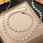 Load image into Gallery viewer, Dainty Spiral Hearts Bracelet and Necklace Set
