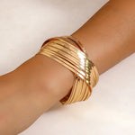 Load image into Gallery viewer, Spiral Cross Wrap Bangle Bracelet
