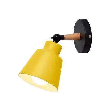 Colorful Nordic Solid Wood Wall Lamp Lighting Fixture