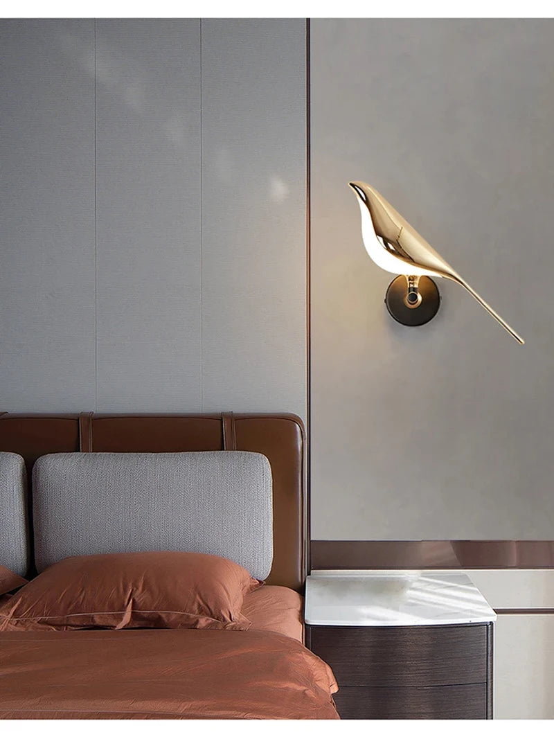 Golden Magpie Wall Sconce Light Fixture
