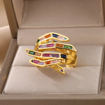 Load image into Gallery viewer, Geometric Claw Scattered Diamond Ring
