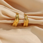 Load image into Gallery viewer, Minimal Textured Crevice Earrings
