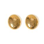 Load image into Gallery viewer, 18k Hammered Oval Earring
