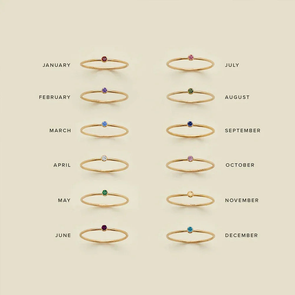 Dainty Treasure Birthstone Ring