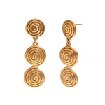 Load image into Gallery viewer, Classy Patterned Triple Dangle Earrings
