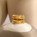 Load image into Gallery viewer, 18k Modern Wrap Around Flat Ring
