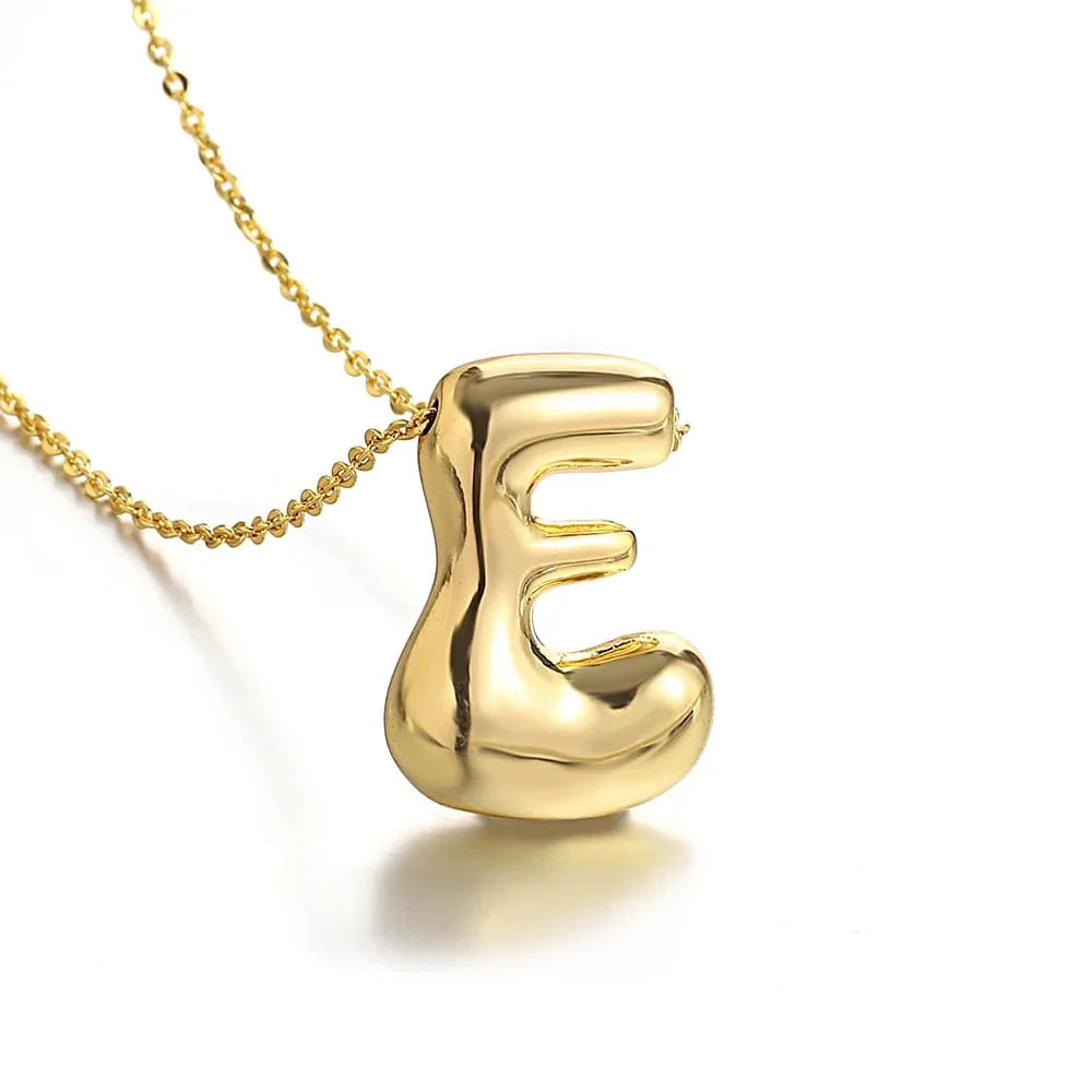 Puffy Letter Necklace