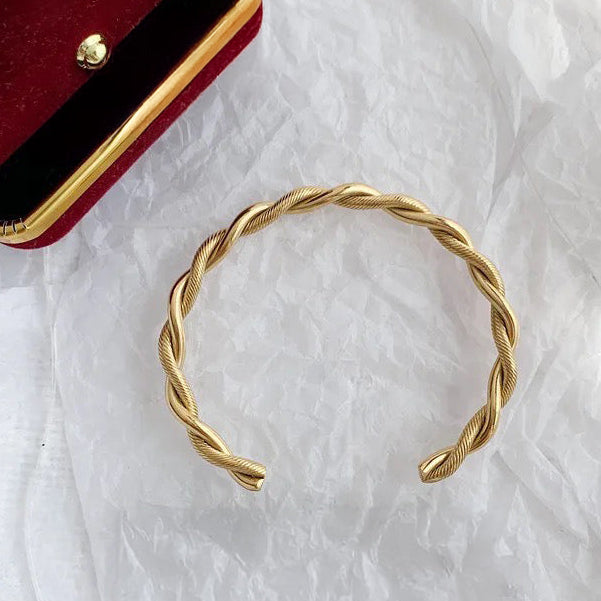 Classy twist cuff bracelet
