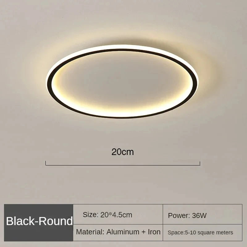 Modern Dimmable Circular Flush Mount Ceiling Light