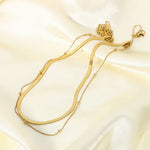 Load image into Gallery viewer, 14k Herringbone &amp; Satellite Chain Necklace Stack
