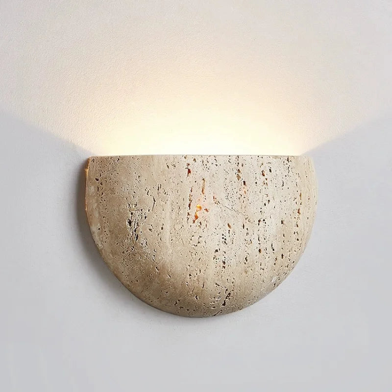Yellow Cave Stone Wall Lamp Light Fixture