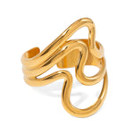 Load image into Gallery viewer, Dainty Ripple Effect Ring
