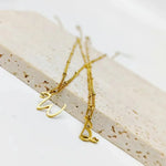 Load image into Gallery viewer, Dainty Satellite Chain Heart Letter Initial Necklace
