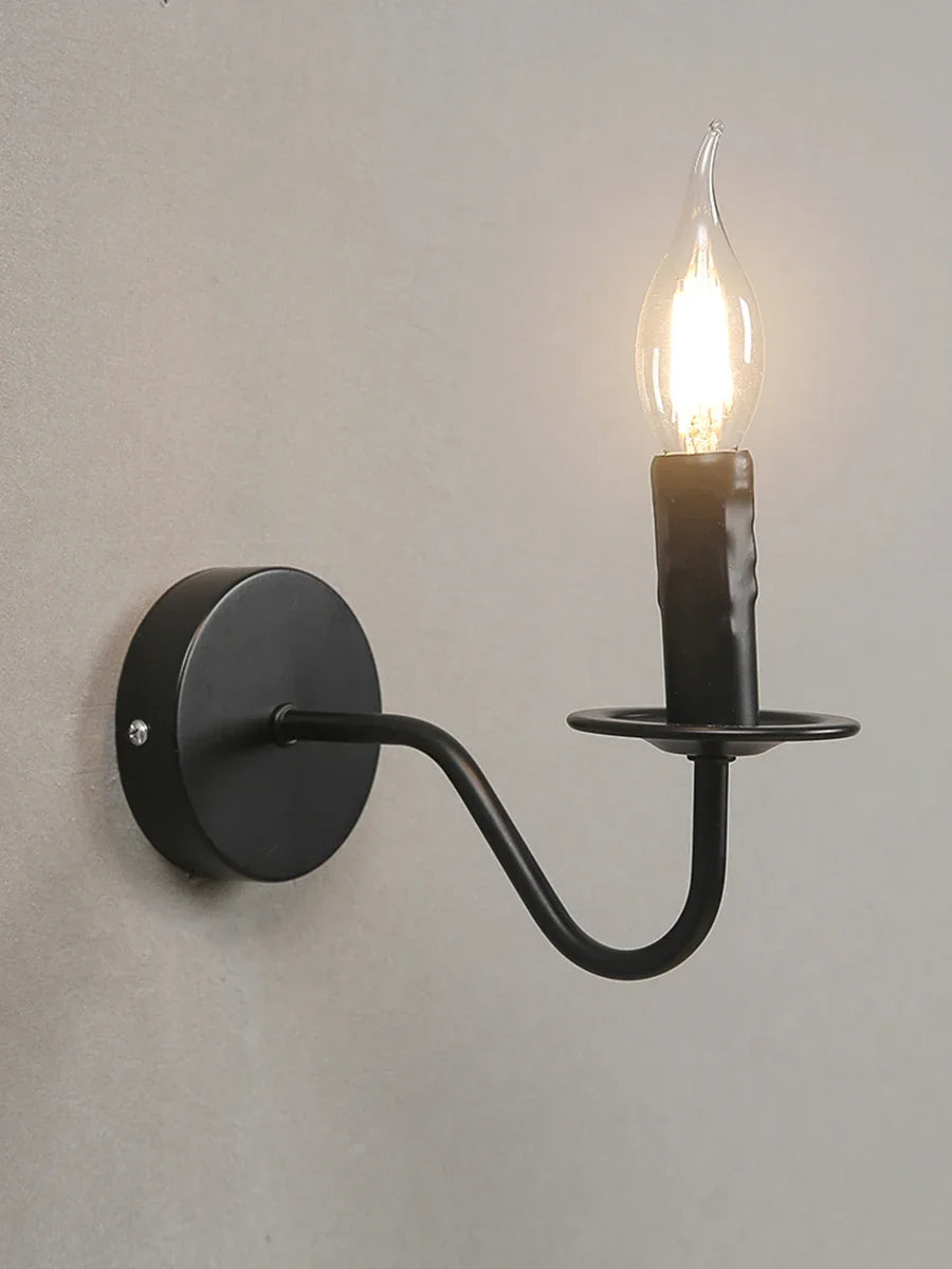 Iron Frame Egg Glass Ball Indoor Wall Lamp in Gold or Black