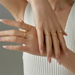 Load image into Gallery viewer, Dainty Diamond Letter Initial Ring
