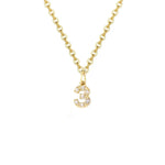 Load image into Gallery viewer, Dainty Zircon Letter Initial, Number, Symbol Chain Necklace
