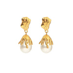 Load image into Gallery viewer, 18k Blooming Pearl Necklace and Earrings
