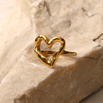 Load image into Gallery viewer, 18k Melted Heart Ring
