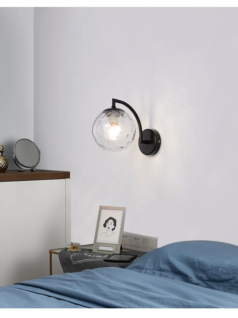 Nordic Glass Ball Wall Light Sconce Fixture