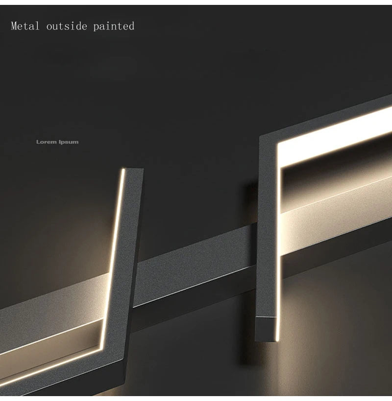 Modern Minimalist LED Wall Light Fixture In Black or Gold
