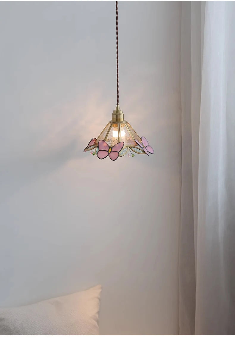 Retro Copper Tiffany Wall Lamp Light Fixture