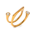 Load image into Gallery viewer, Asymmetrical Triple Wrap Diamond Tip Rings
