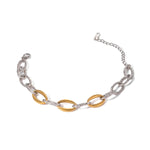 Load image into Gallery viewer, Classy Two Tone Textured Silver Bracelet
