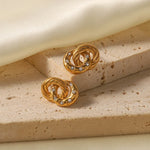 Load image into Gallery viewer, Dainty Dual Textured &amp; Diamond Hoop Earrings
