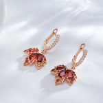 Load image into Gallery viewer, Dainty Autumn Maple Leaf Earrings
