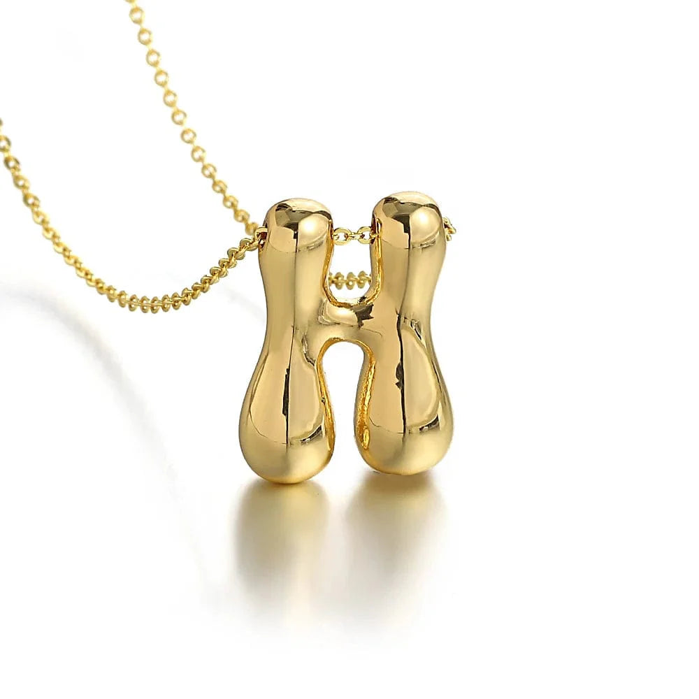 Puffy Letter Necklace
