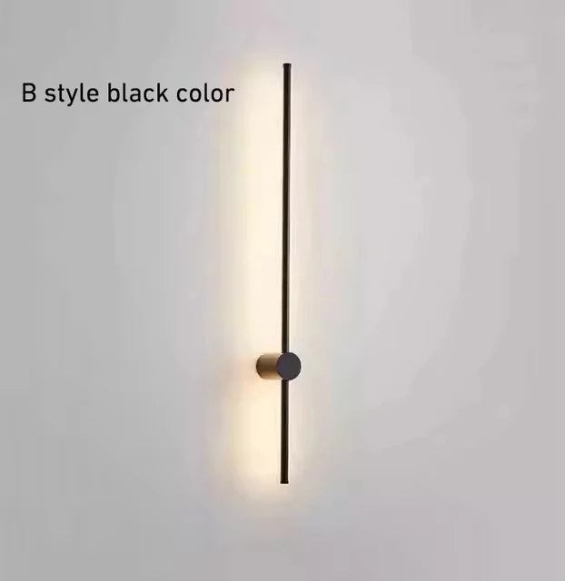 Black Modern Long Strip Outdoor LED Wall Sconce