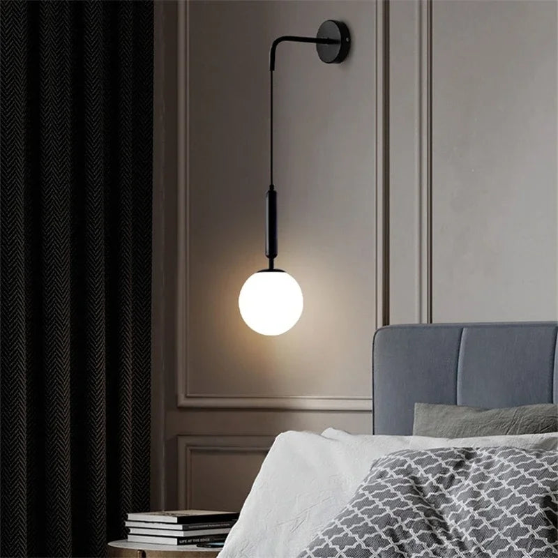 Simple Nordic Globe Luxury Wall Light Fixture