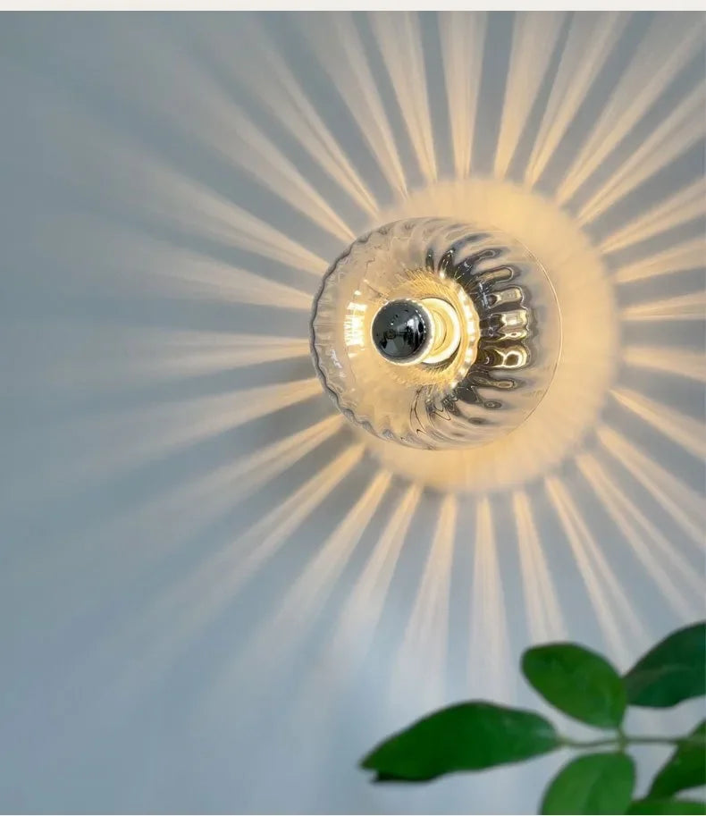 Modern Bauhaus Glass Wall Lamp for Living Room Deco
