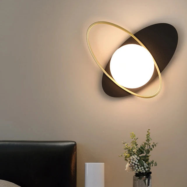 Modern Glass Ball Bedside Indoor LED Wall Lamp