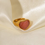 Load image into Gallery viewer, Elegant Pink Heart Stone Ring
