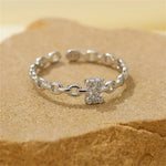 Load image into Gallery viewer, Dainty Diamond Letter Initial Ring
