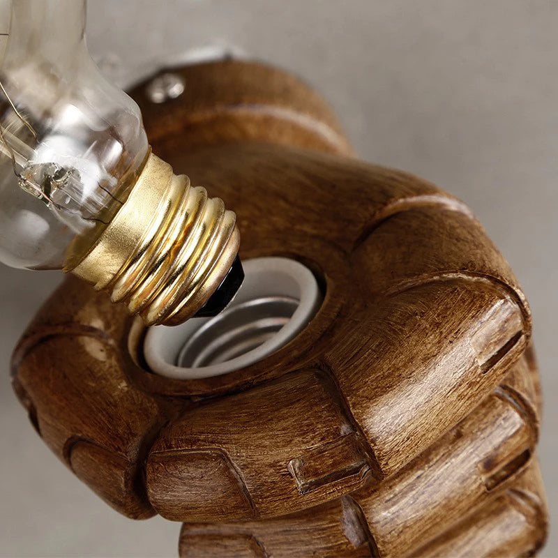 Retro Resin Fist Wall Lamp Light Fixture