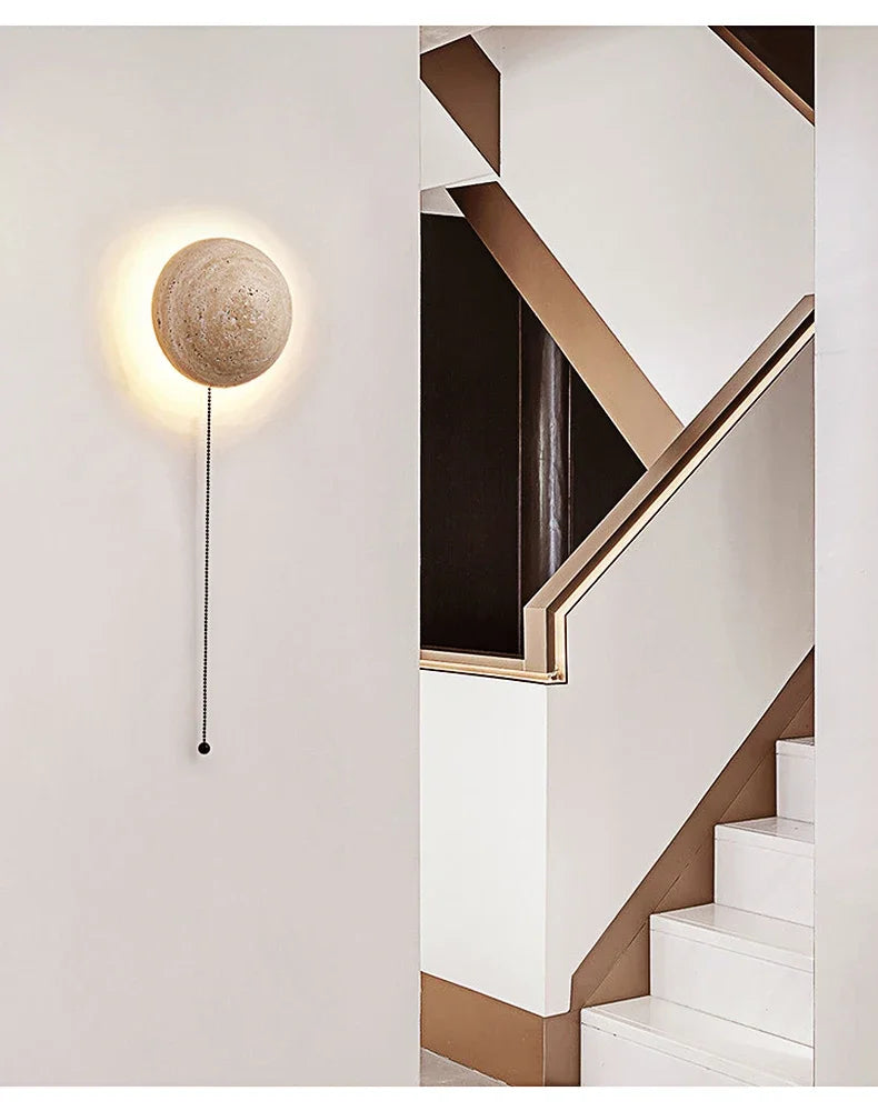 Cream Cave Stone Wall Lamp Light Fixture