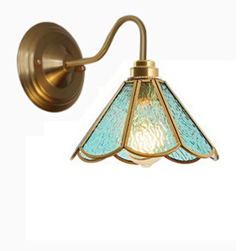 Retro Copper Tiffany Wall Lamp Light Fixture