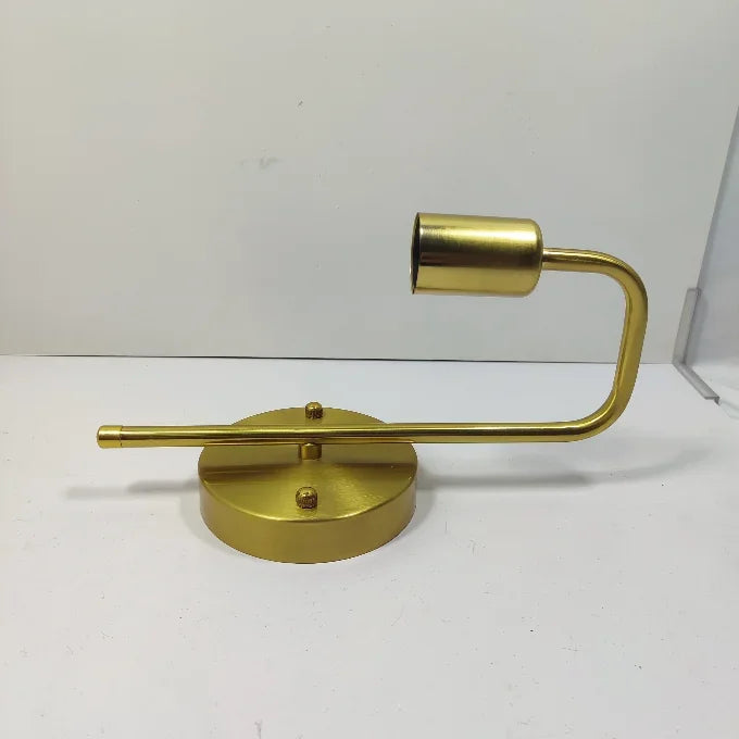 Simple Nordic Energy Effecient Black &amp; Gold Iron Wall Light