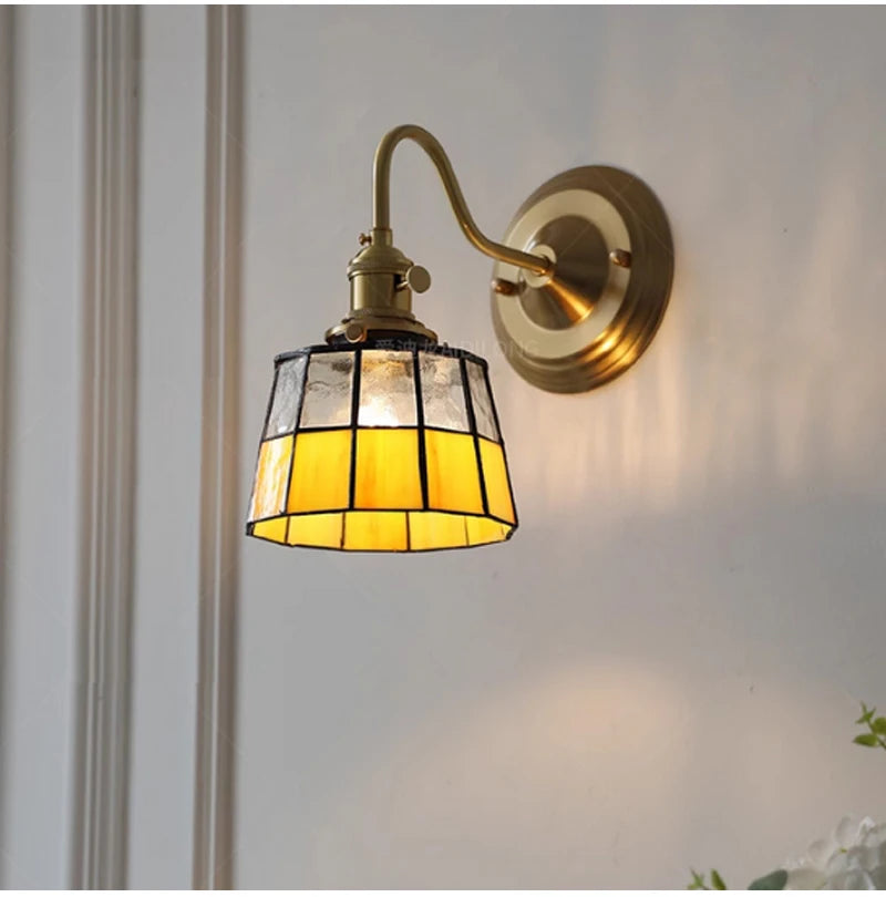 Vintage Industrial Copper Wall Light Fixture