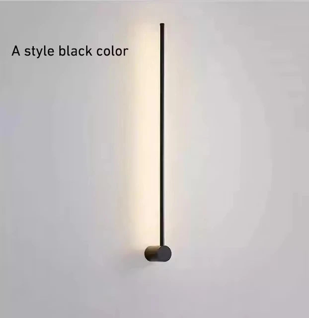 Black Modern Long Strip Outdoor LED Wall Sconce